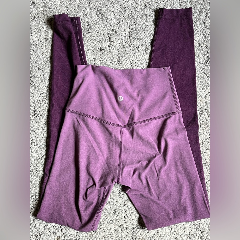 Lululemon Align pant 28” Spray Ombre Multi Purple, leggings, nulu, size 8